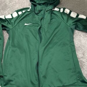 Nike Green and White Athletic Jacket